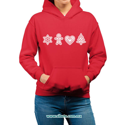 Sudadera Mujer Gorro Galletas De Jengibre Navidad