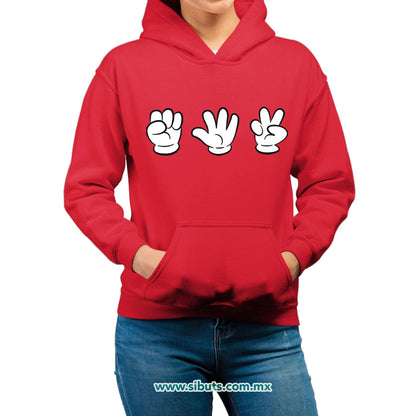 Sudadera Mujer Gorro Juego Piedra Papel O Tijera