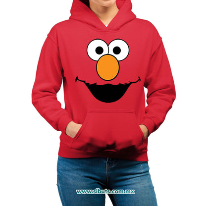 Sudadera Mujer Gorro Plaza Sesamo Elmo