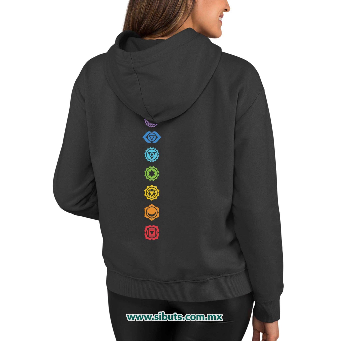Sudadera Mujer Gorro Namaste Chakras