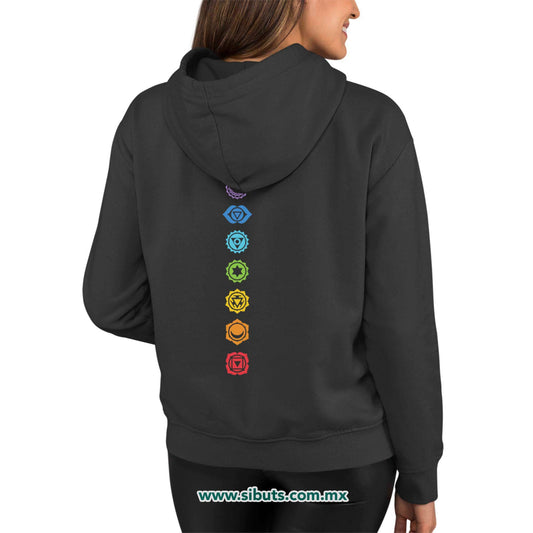 Sudadera Mujer Gorro Namaste Chakras