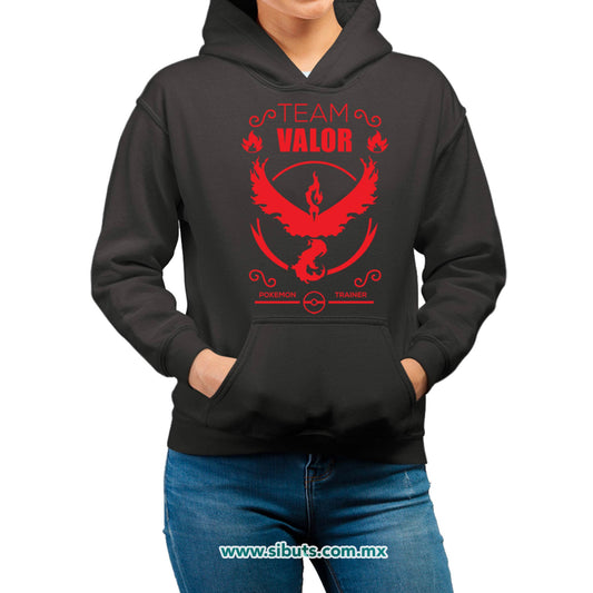 Sudadera Mujer Gorro Pokemon Go Team Valor