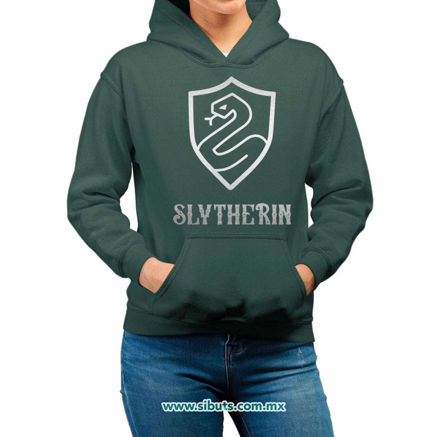 Sudadera Mujer Gorro Harry Potter Slytherin