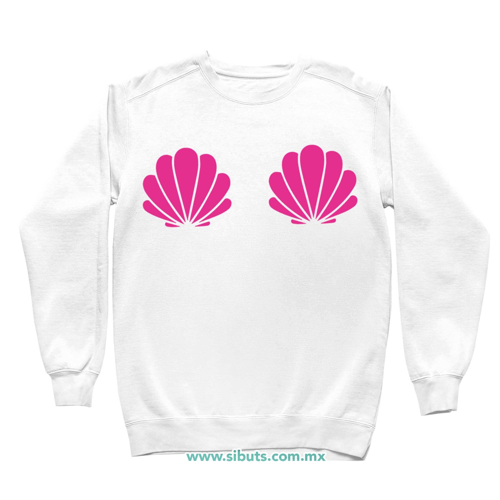 Sudadera Niña Cuello Redondo Conchas Sirena