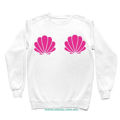 Sudadera Niña Cuello Redondo Conchas Sirena