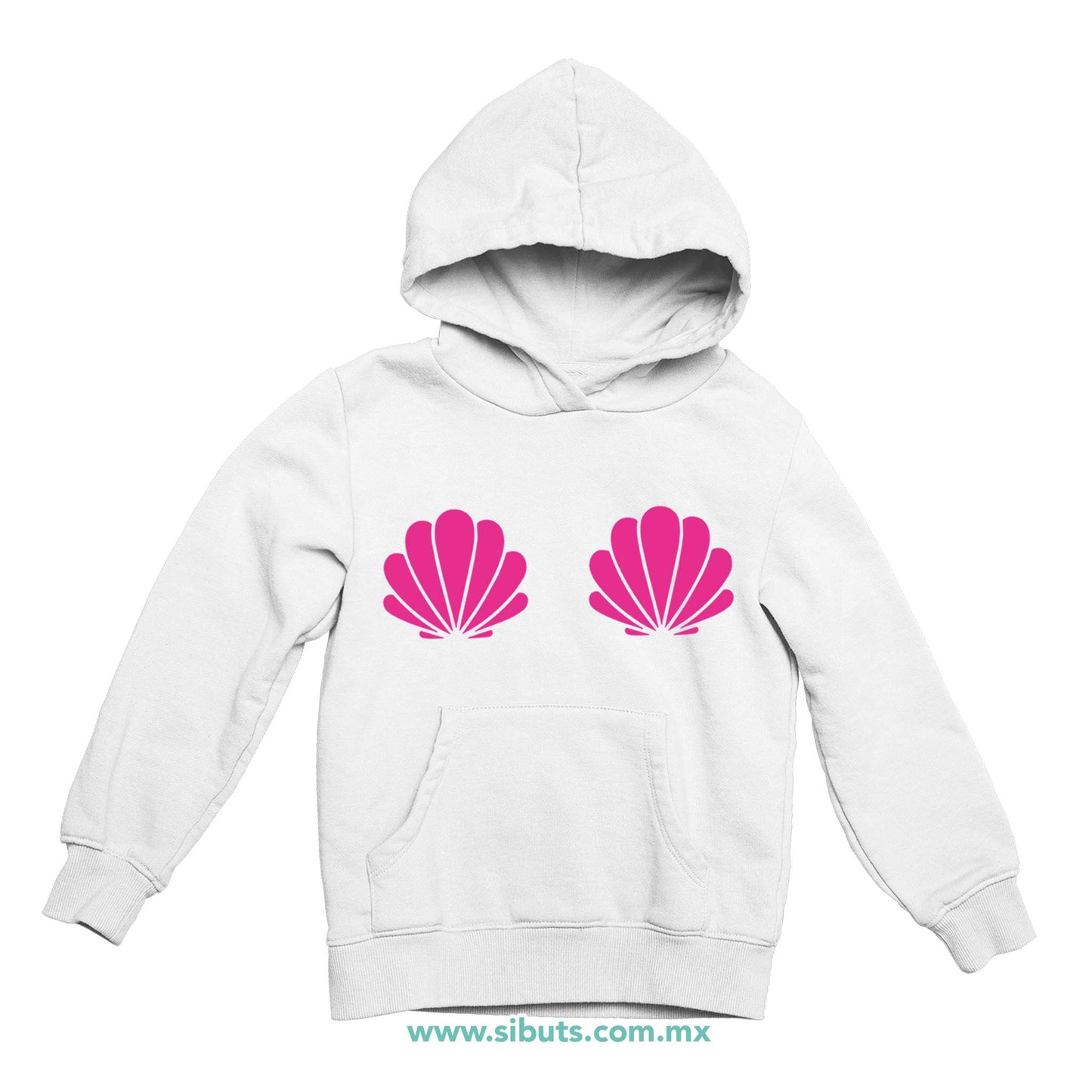 Sudadera Niña Gorro Conchas Sirena
