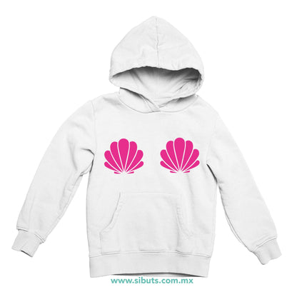 Sudadera Niña Gorro Conchas Sirena