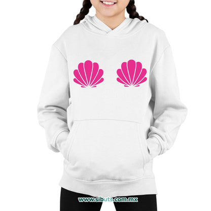Sudadera Niña Gorro Conchas Sirena