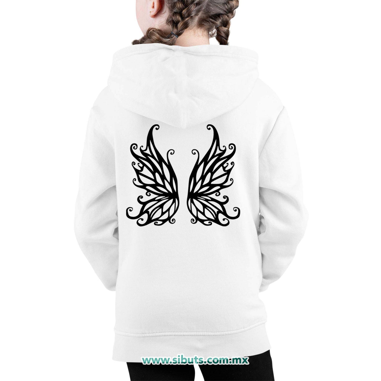Sudadera Niña Gorro I Love Fairytales Con Alas