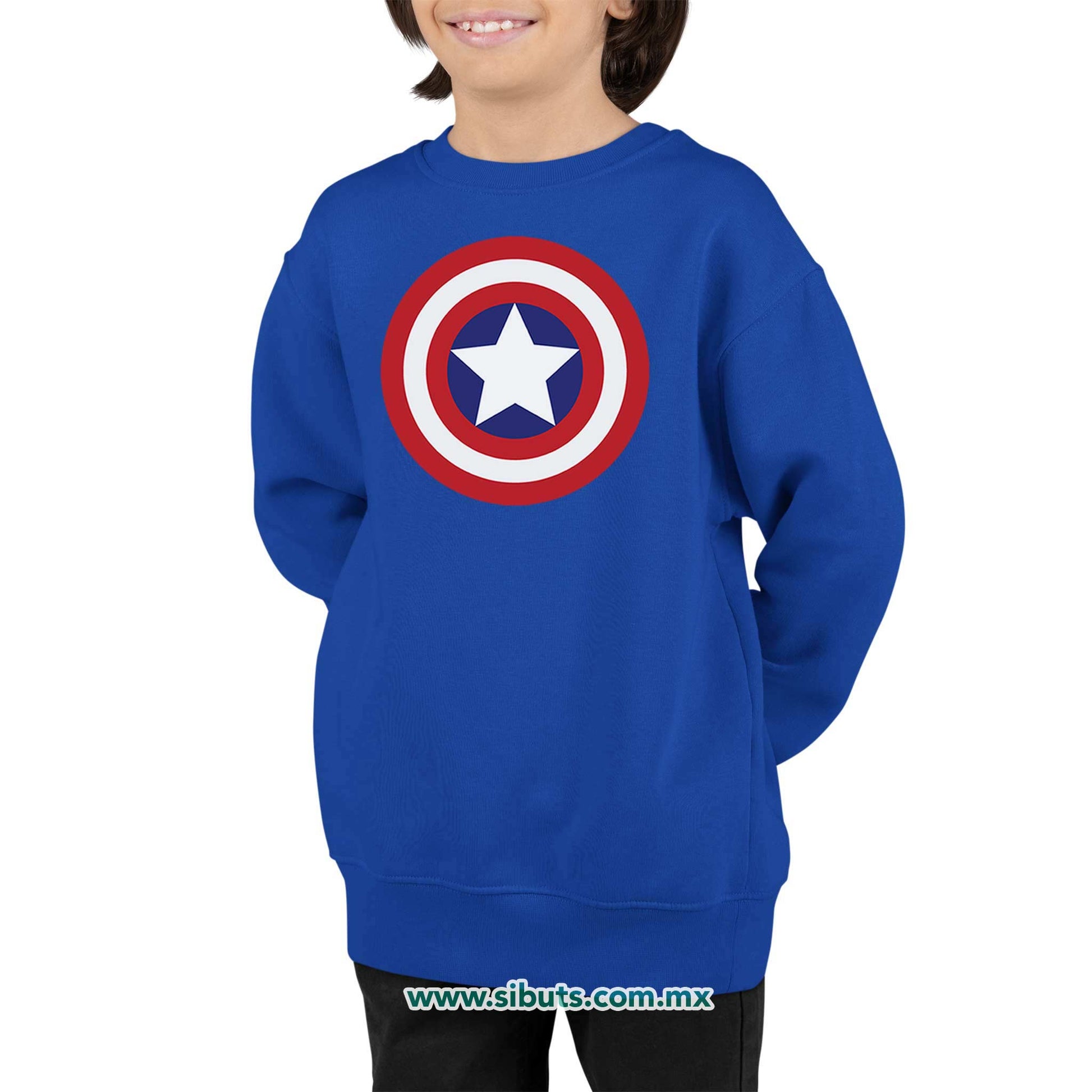 Sudadera Niño Cuello Redondo Capitan America