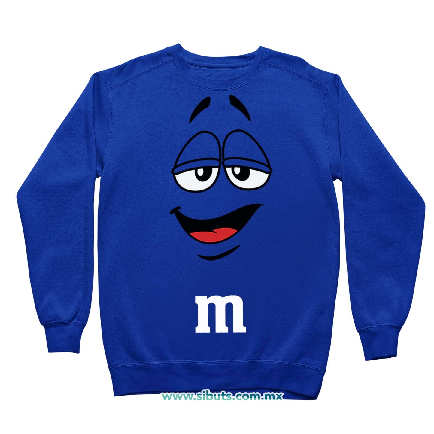 Sudadera Niño Cuello Redondo Chocolate M&M Azul