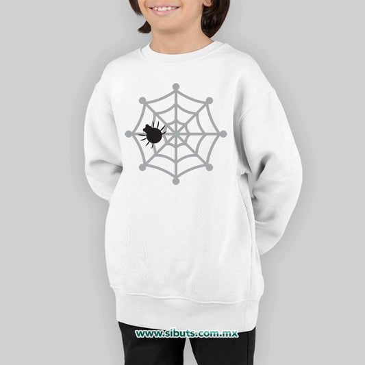 Sudadera Niño Cuello Redondo Araña en Telaraña