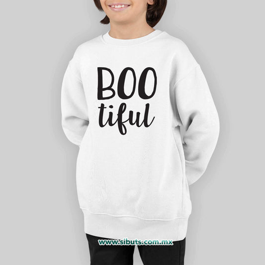 Sudadera Niño Cuello Redondo Halloween Boo Tiful