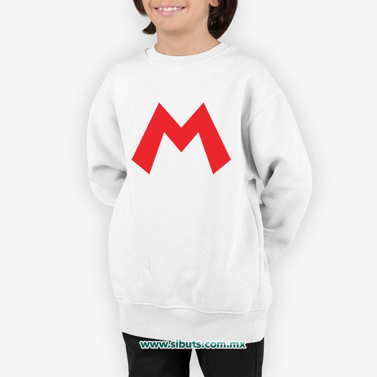 Sudadera Niño Cuello Redondo Super Mario Bross Rojo