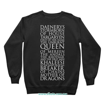 Sudadera Niño Cuello Redondo Game Of Thrones Daenerys