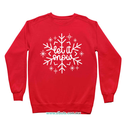 Sudadera Niño Cuello Redondo Copo De Nieve Let It Snow