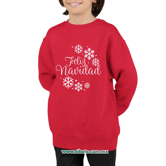 Sudadera Niño Cuello Redondo Feliz Navidad