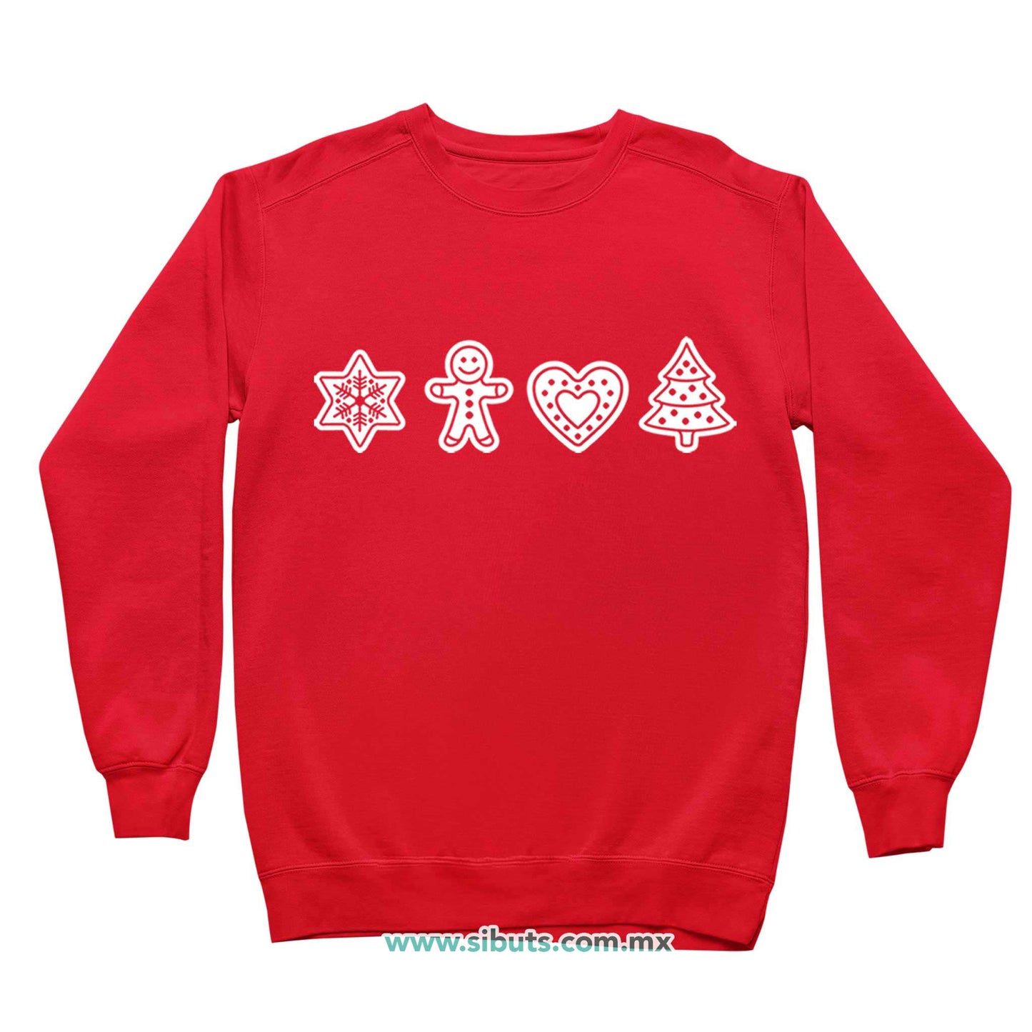 Sudadera Niño Cuello Redondo Galletas De Jengibre Navidad