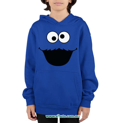Sudadera Niño Gorro Plaza Sesamo Cookie Monster