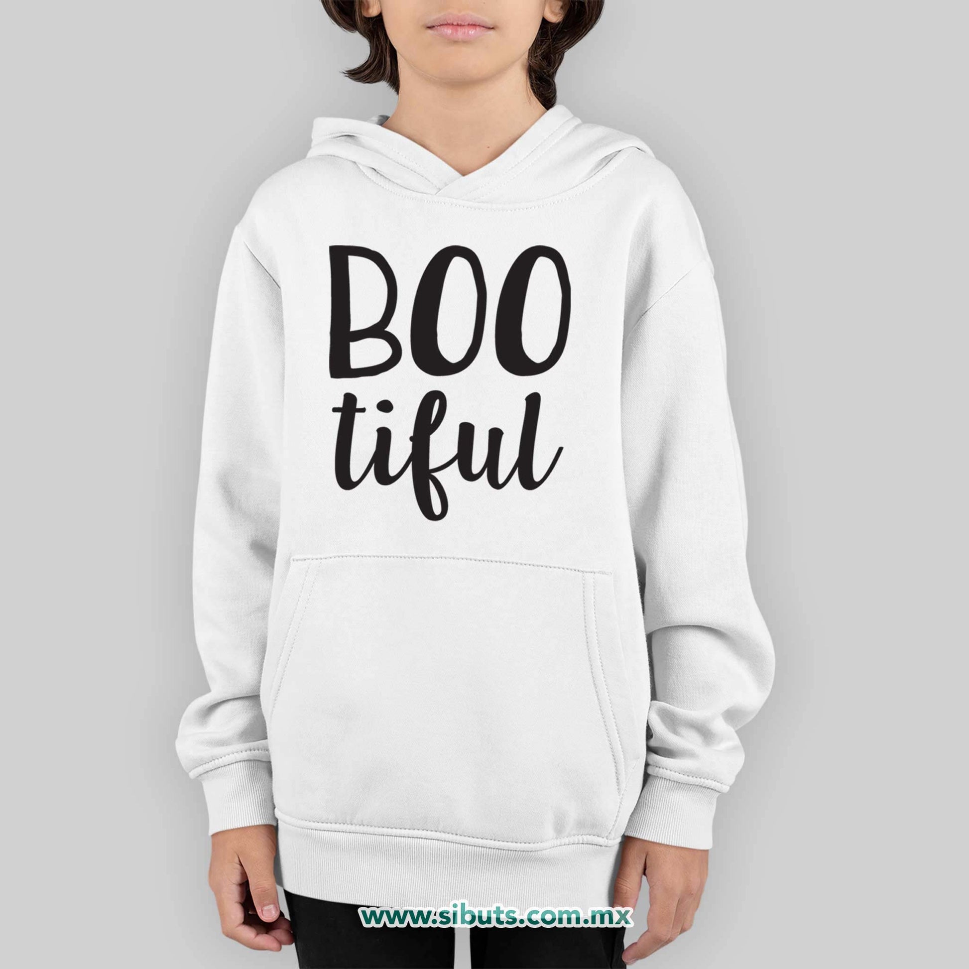 Sudadera Niño Gorro Halloween Boo Tiful