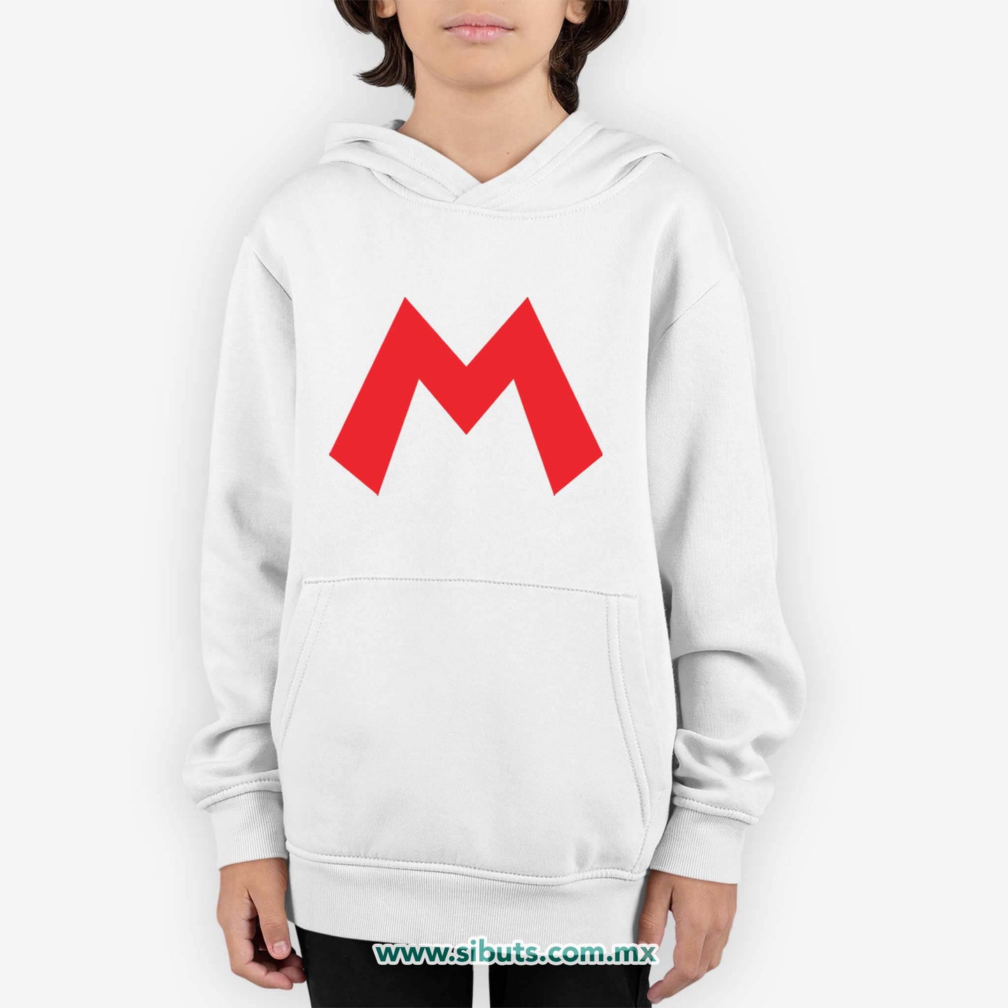 Sudadera Niño Gorro Super Mario Bross Rojo
