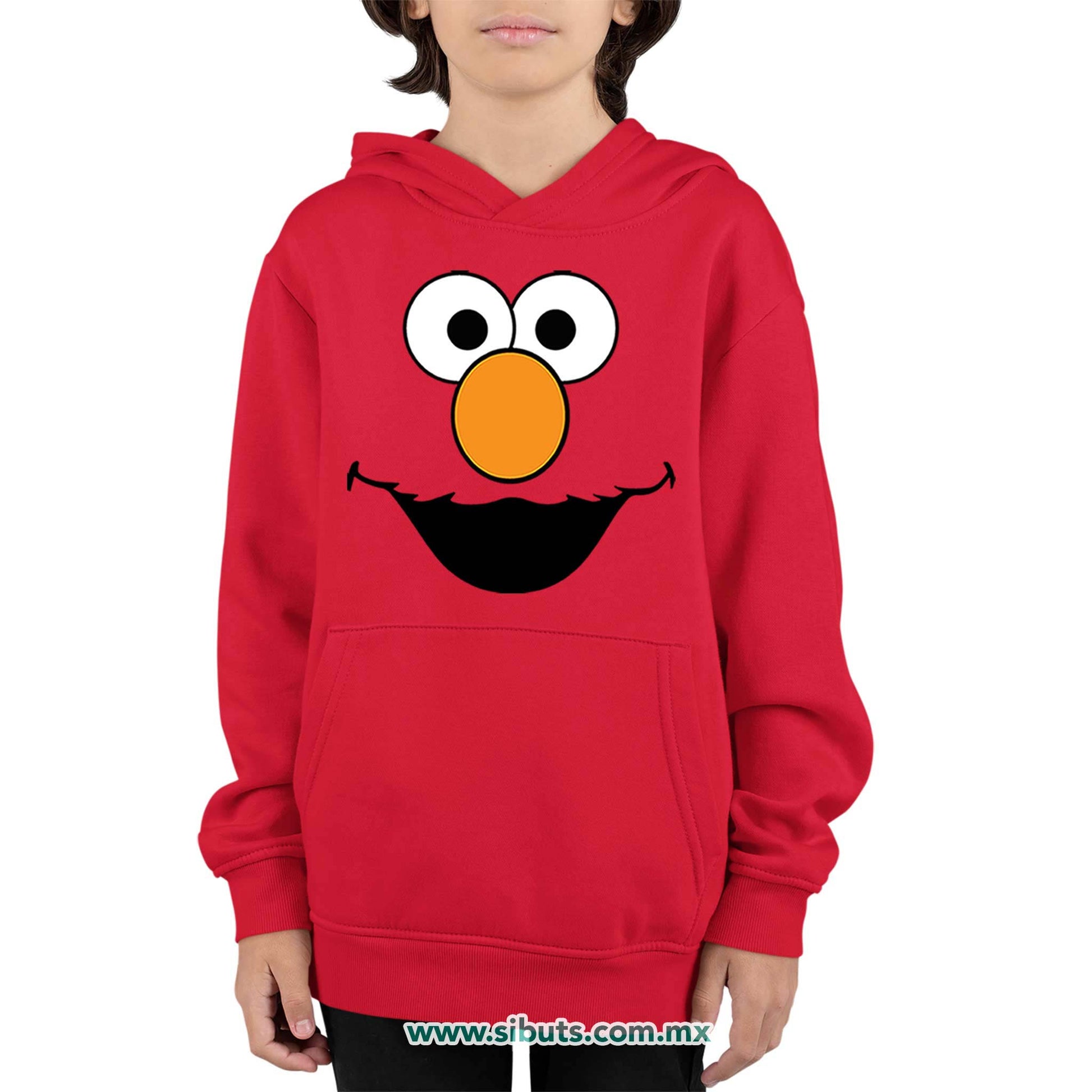 Sudadera Niño Gorro Plaza Sesamo Elmo