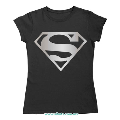 Playera Mujer Superman Silver