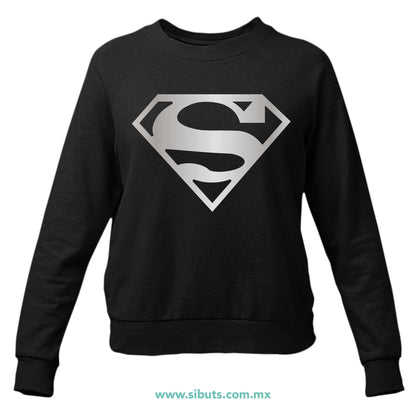 Sudadera Mujer Cuello Redondo Superman Silver
