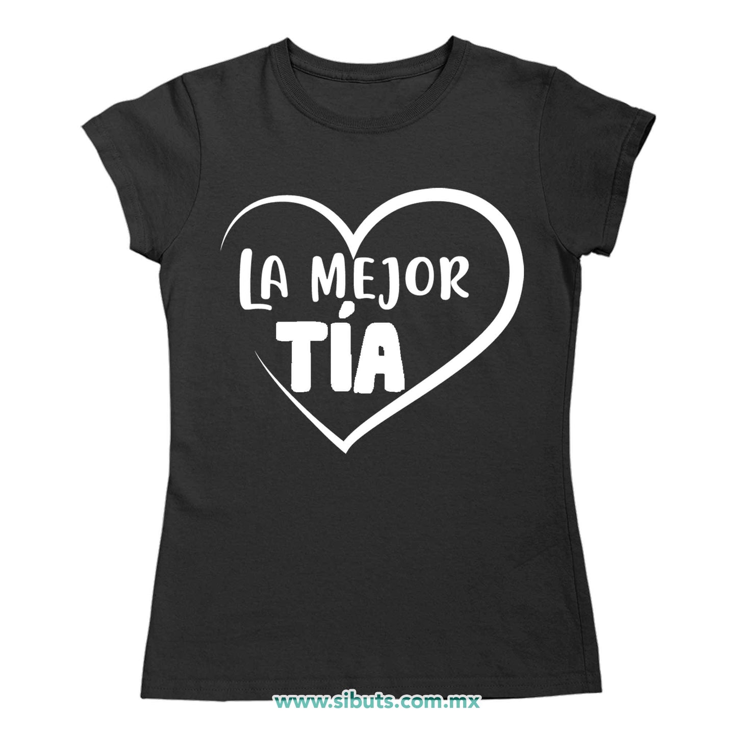 Playera Mujer La mejor Tía Con Corazón