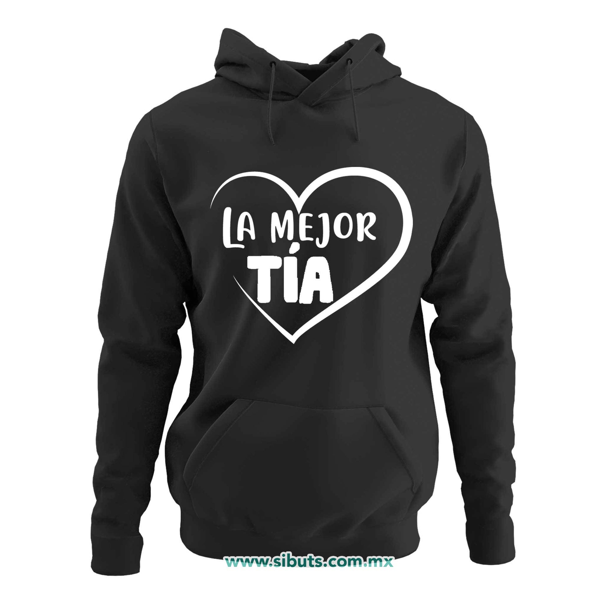 Sudadera Mujer Gorro La mejor Tía Con Corazón