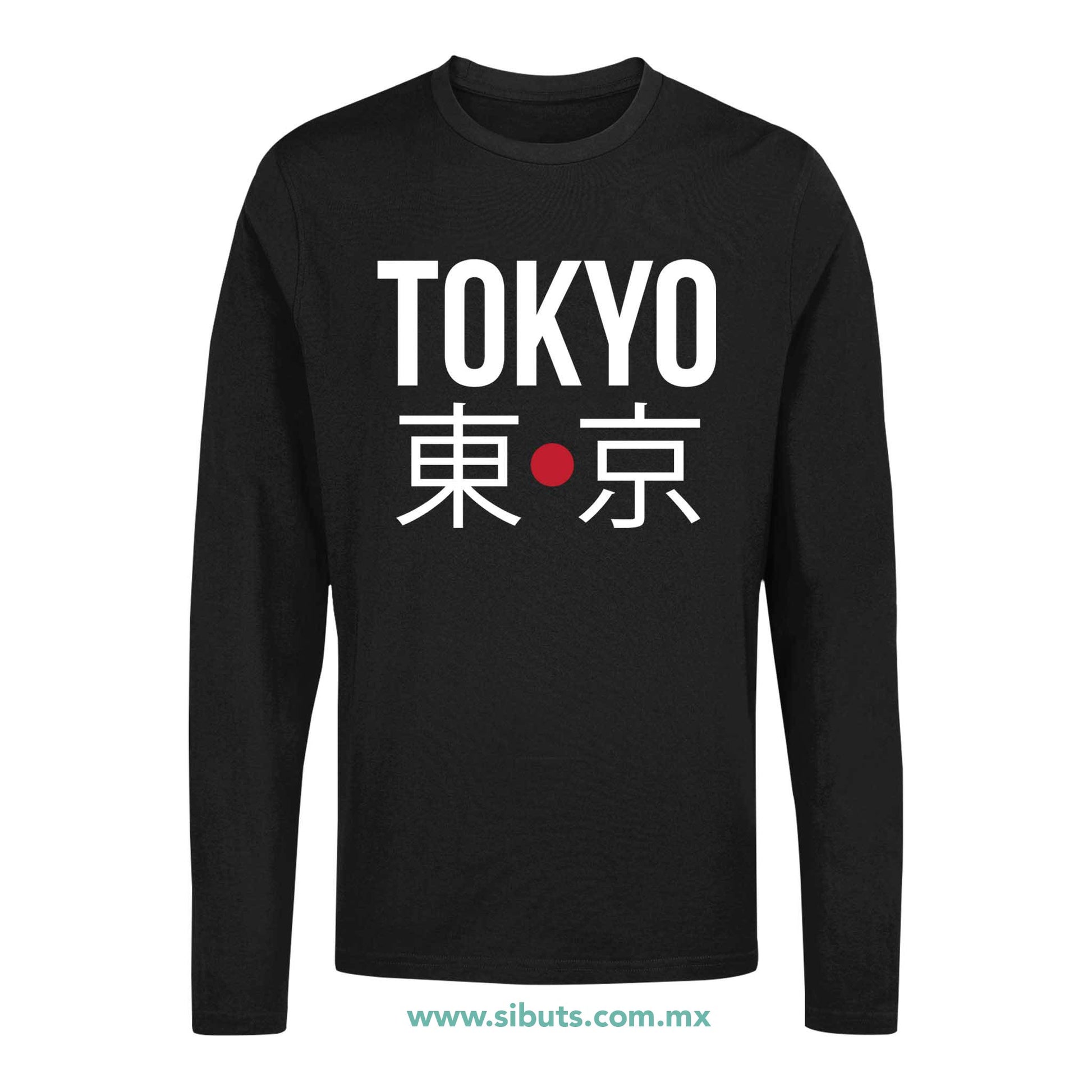 Playera Hombre Manga Larga Tokyo Japón