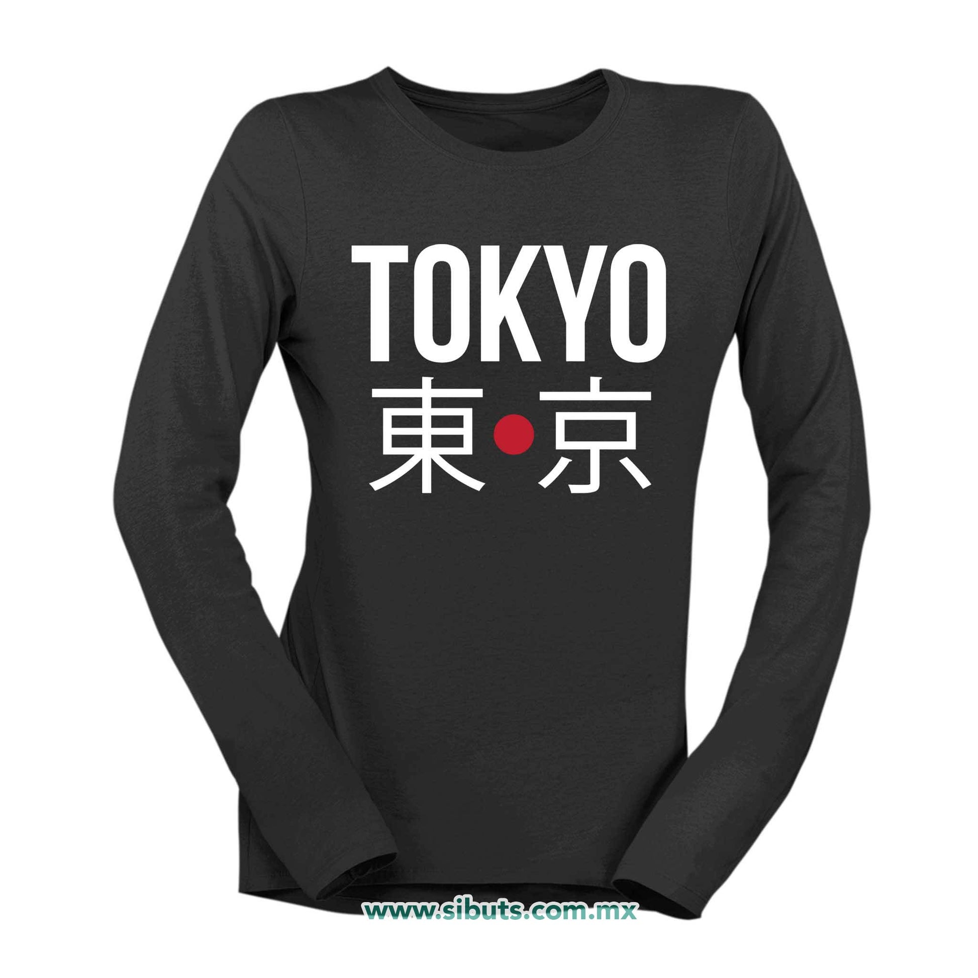 Playera Mujer Manga Larga Tokyo Japón