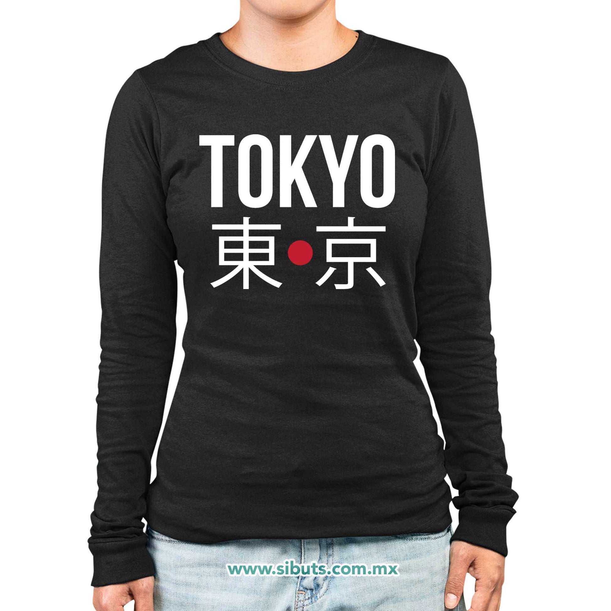 Playera Mujer Manga Larga Tokyo Japón