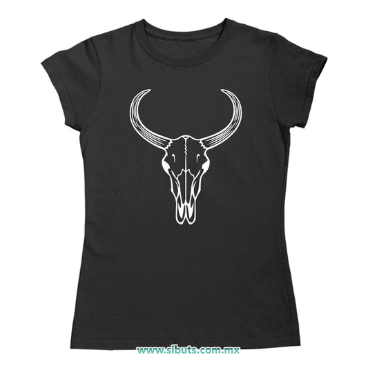 Playera Mujer Toro Silueta
