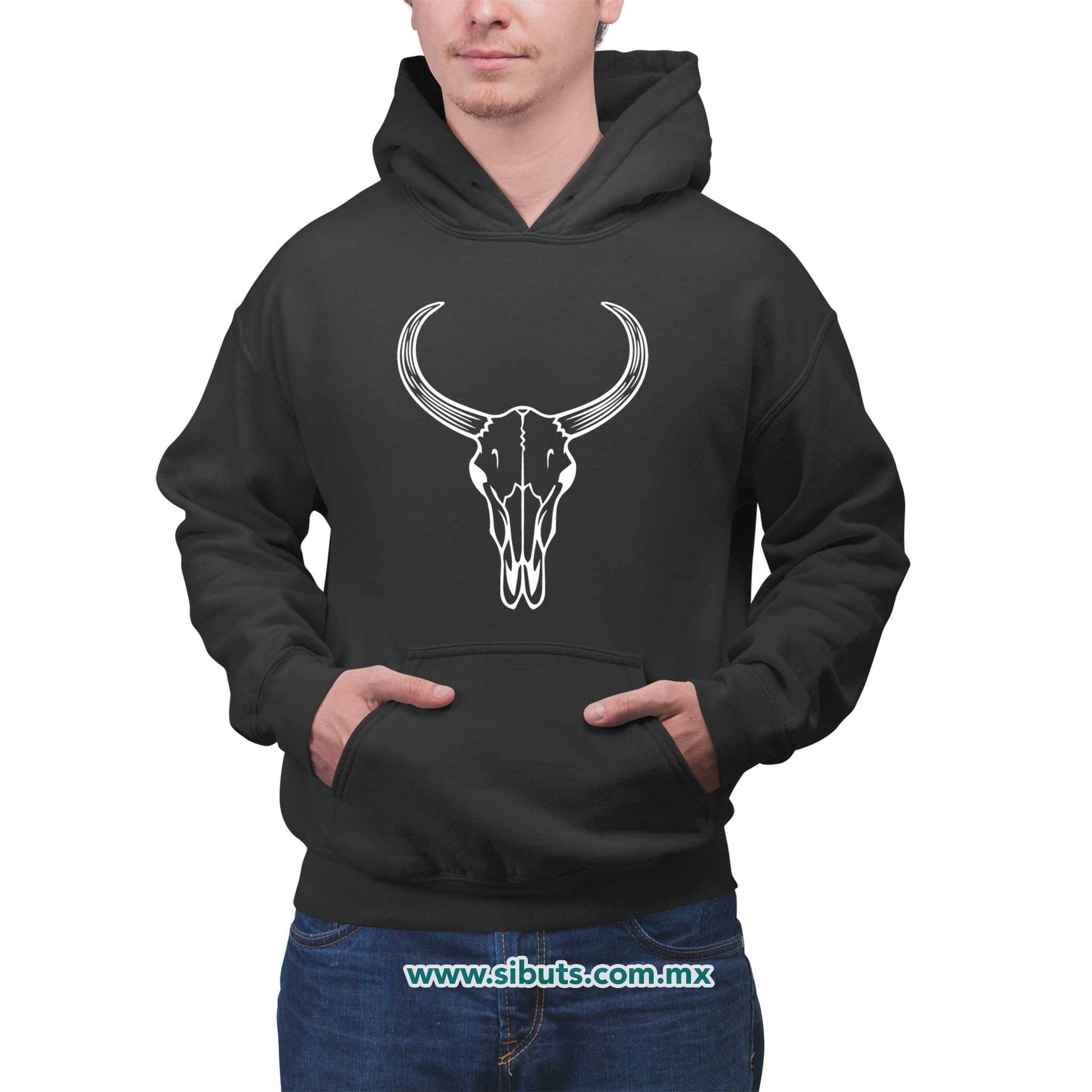 Sudadera Hombre Gorro Toro Silueta