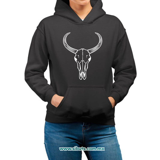 Sudadera Mujer Gorro Toro Silueta