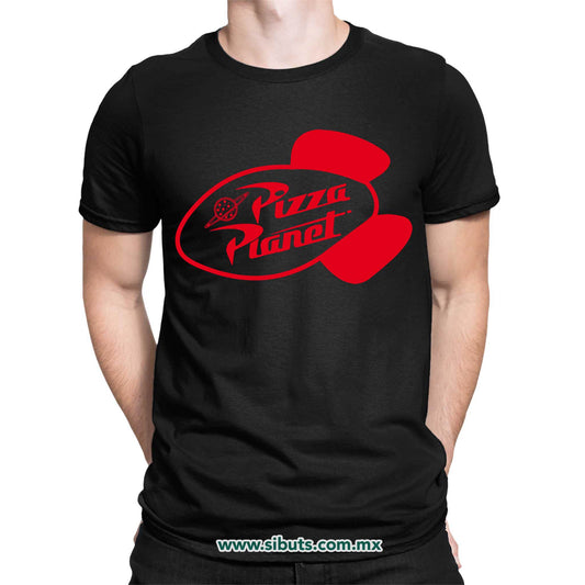 Playera Hombre Toy Story Pizza Planet Rojo