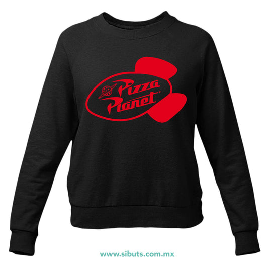 Sudadera Mujer Cuello Redondo Toy Story Pizza Planet Rojo