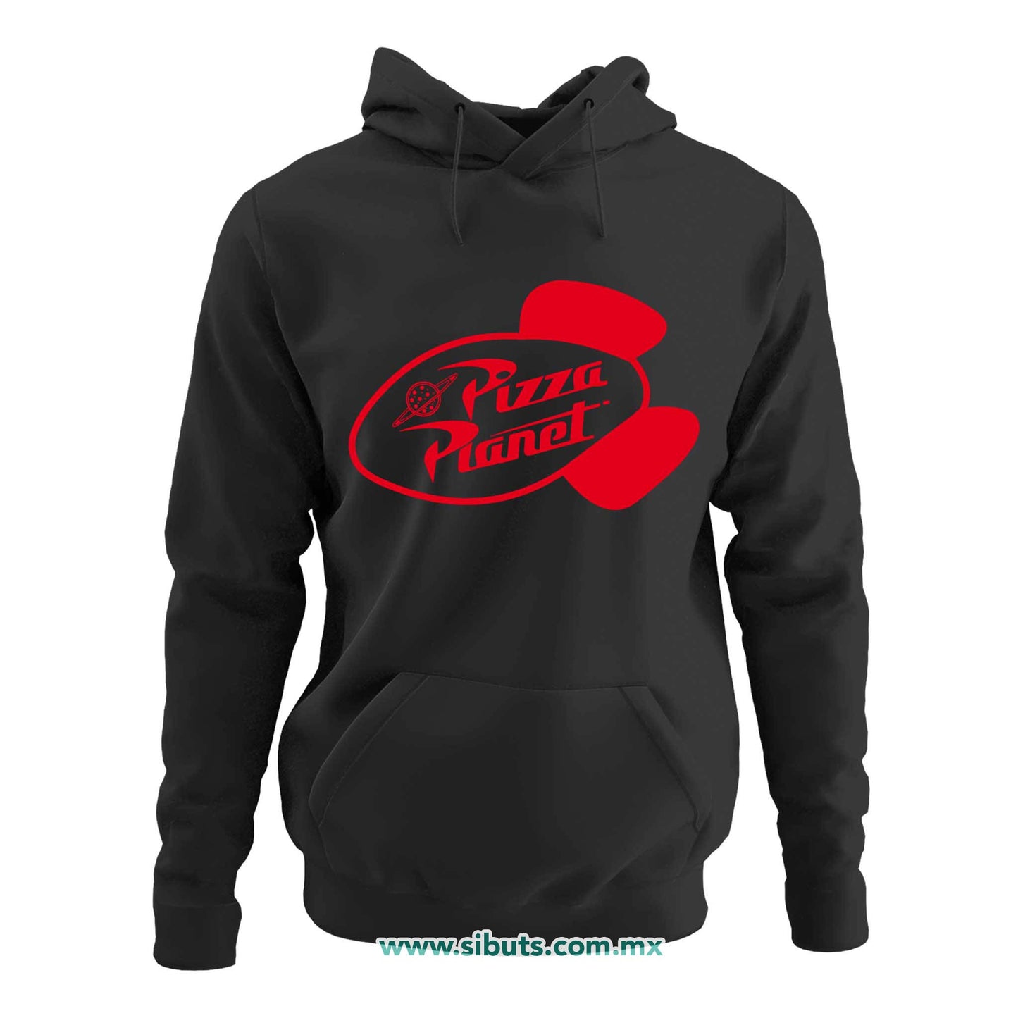 Sudadera Mujer Gorro Toy Story Pizza Planet Rojo