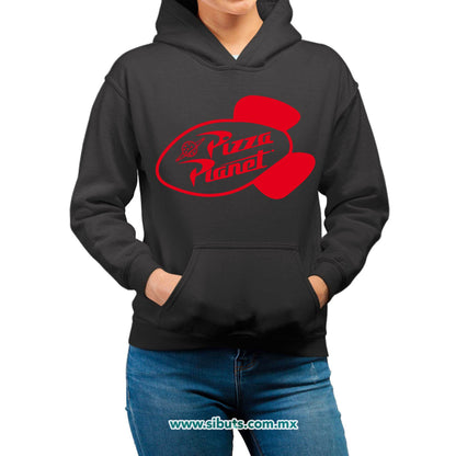 Sudadera Mujer Gorro Toy Story Pizza Planet Rojo