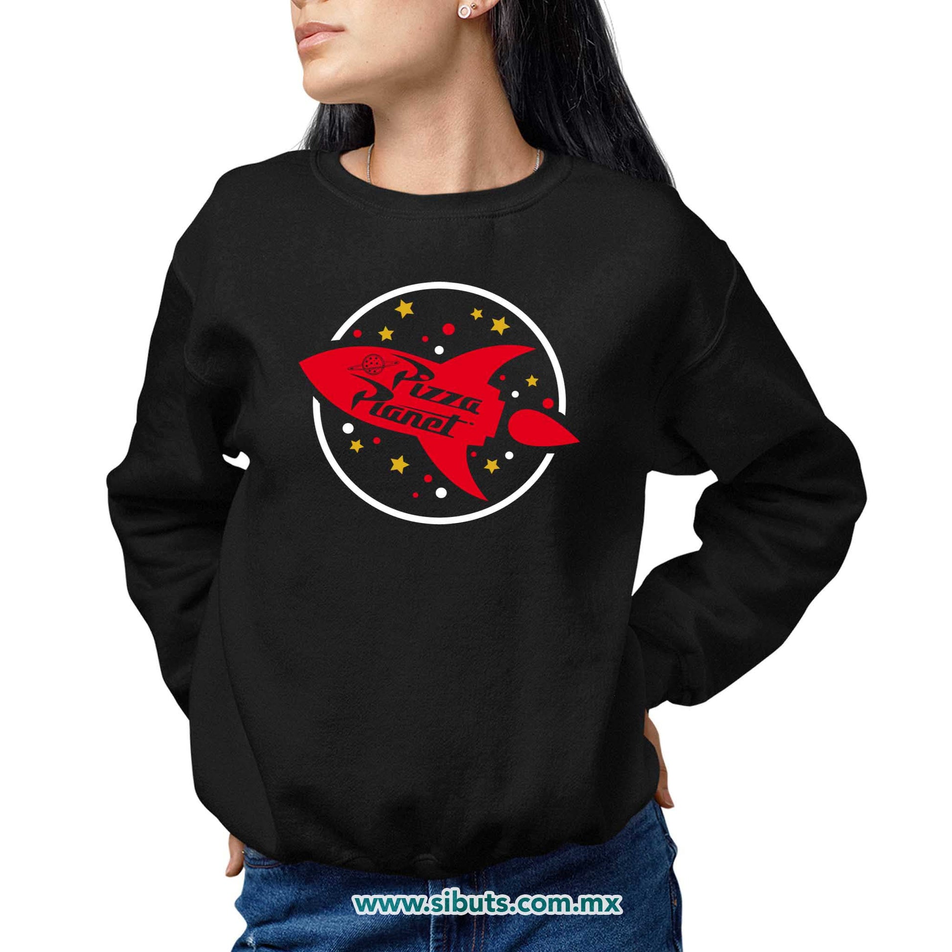 Sudadera Mujer Cuello Redondo Toy Story Pizza Planet