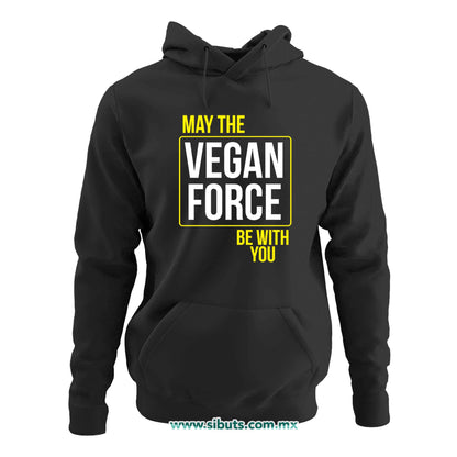 Sudadera Mujer Gorro May The Vegan Force Be With You Vegano