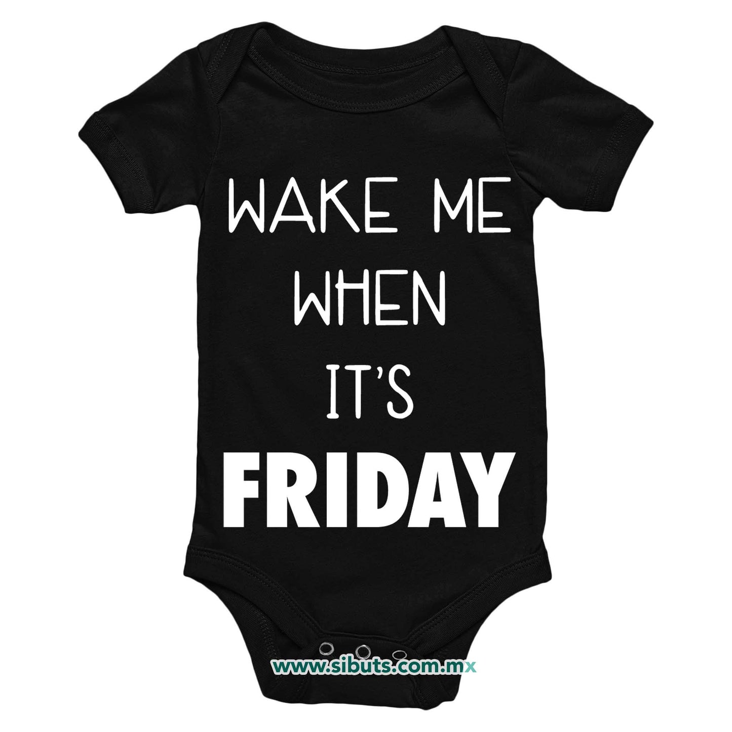 Pañalero Bebé Frase Despiertame Cuando Sea Viernes