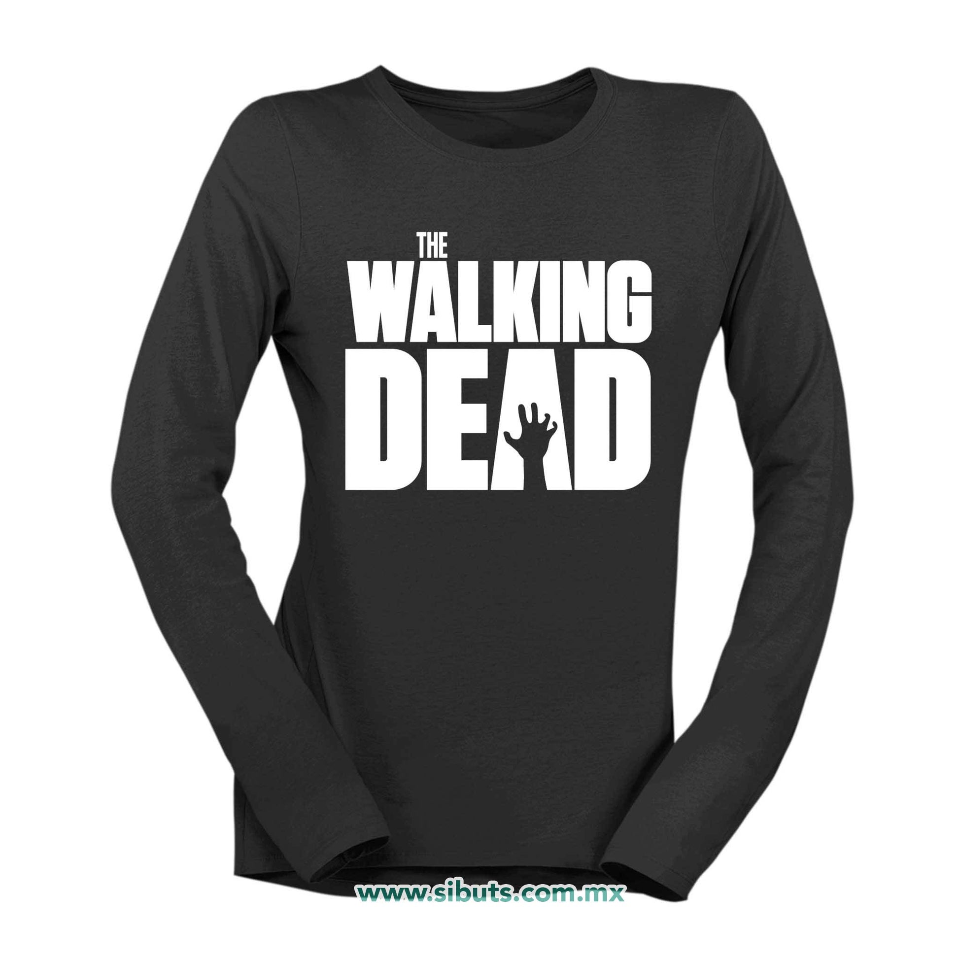 Playera Mujer Manga Larga The Walking Dead Zombie