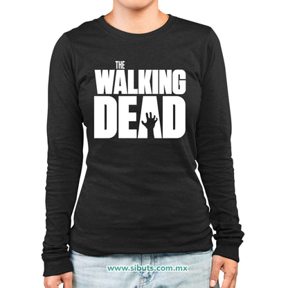 Playera Mujer Manga Larga The Walking Dead Zombie