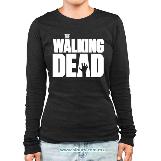 Playera Mujer Manga Larga The Walking Dead Zombie