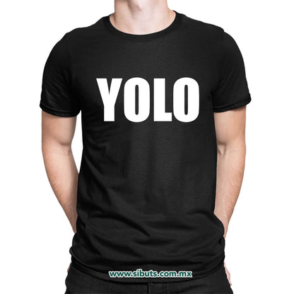 Playera Hombre Frase Yolo