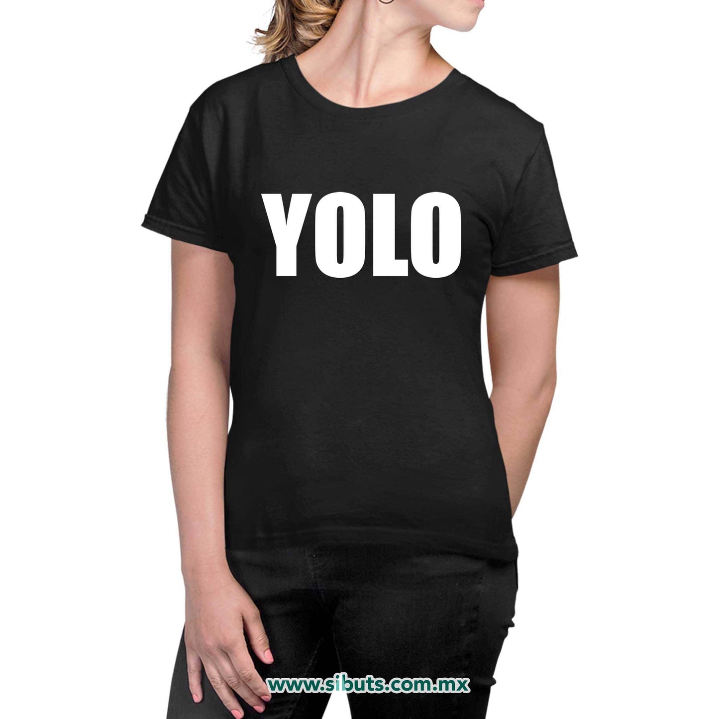 Playera Mujer Frase Yolo