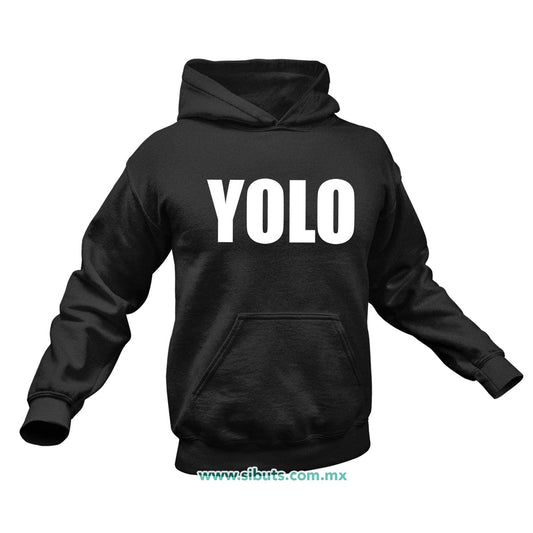 Sudadera Hombre Gorro Frase Yolo